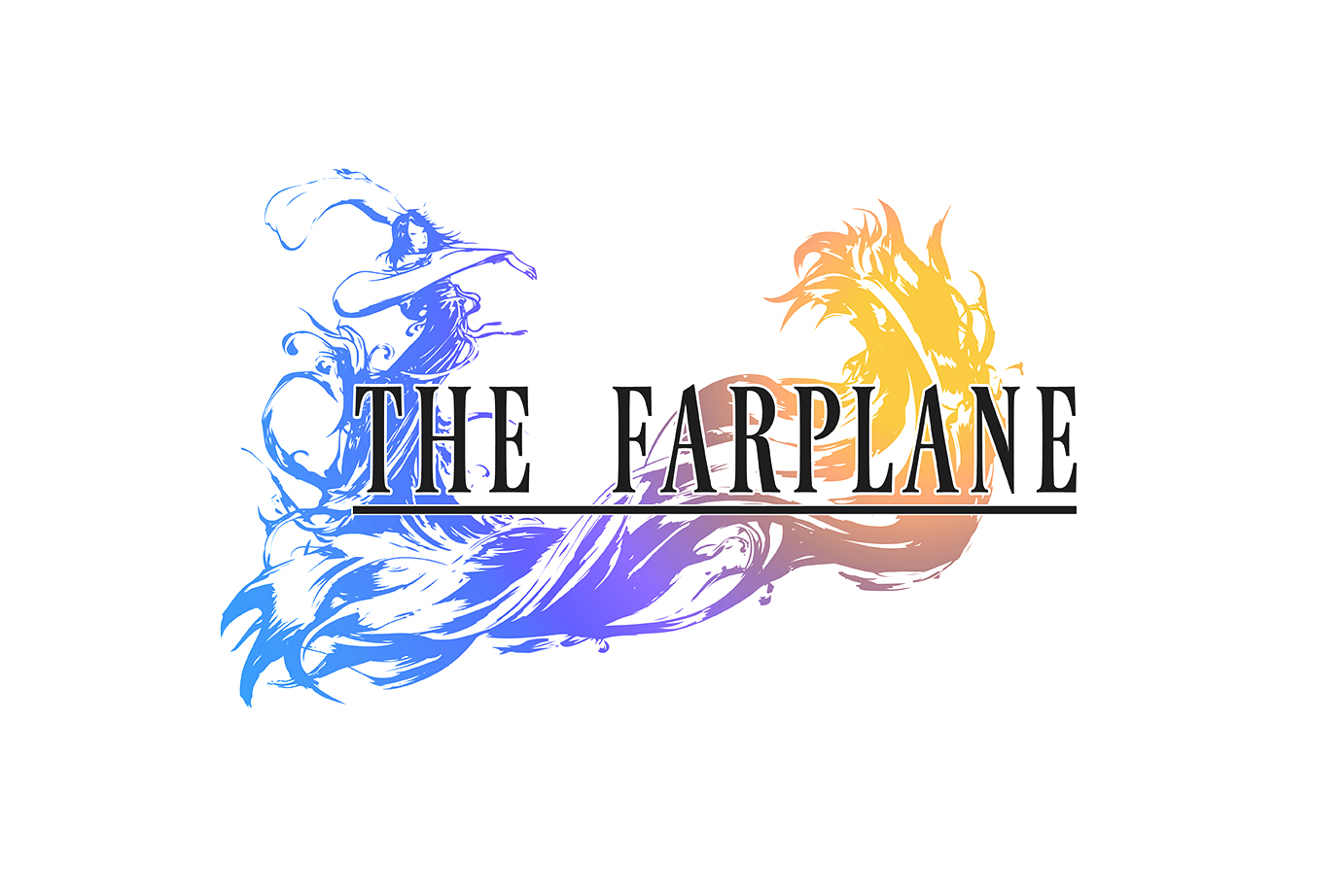 Logo saying 'The Farplane' in the style of Final Fantasy 10